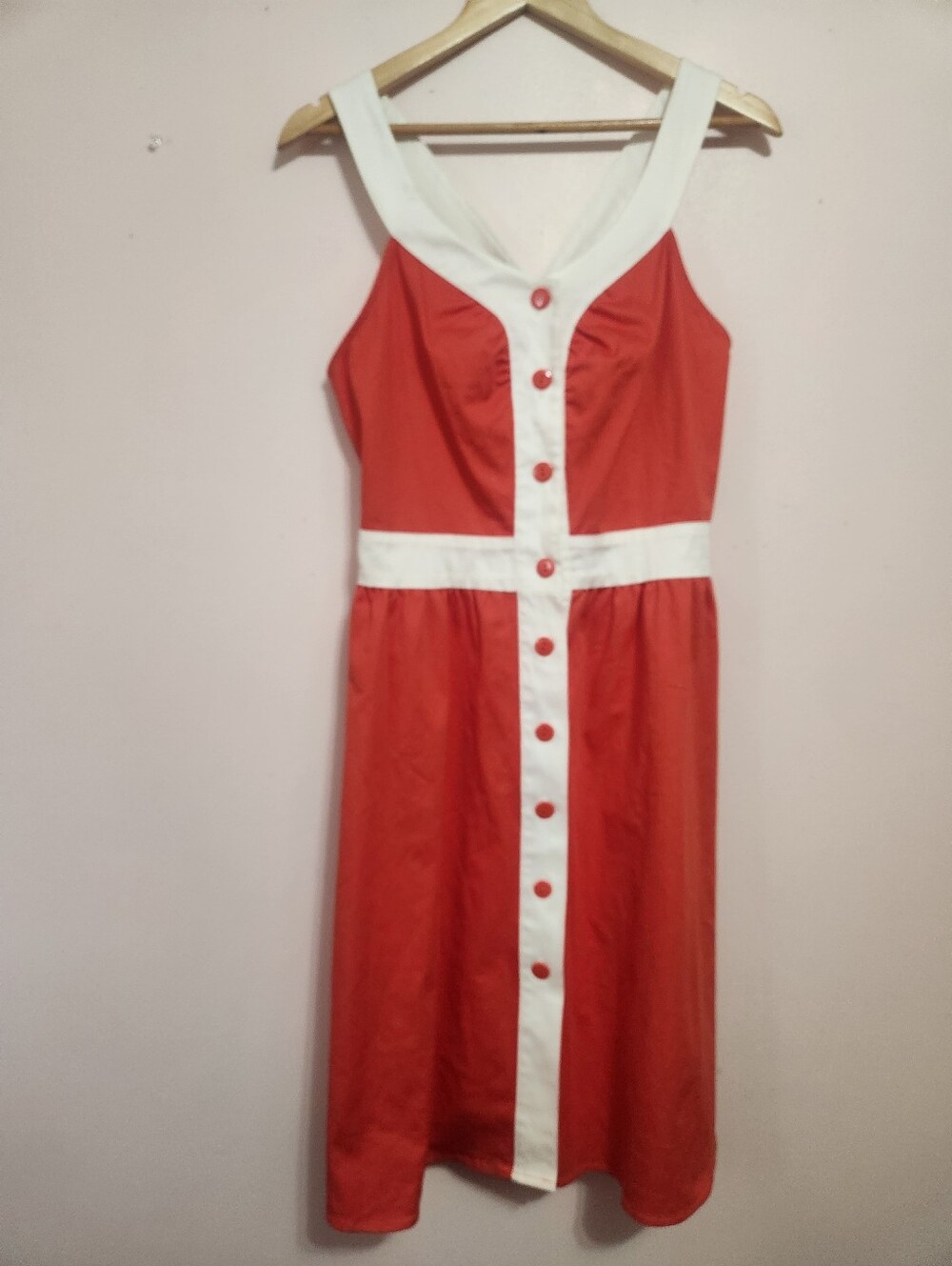 NWT Retrolicious Red White Rockabilly Pinup Fit & Flare Swing Dress Size XL